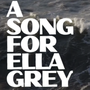 'A Song for Ella Grey; Title over crashing waves