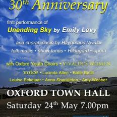 First performance of piece written for Oxford Girls Choir 30th Anniversary Concert 24/05/14