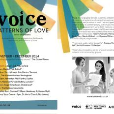 Voice: Launch of 'Patterns of Love' Tour feat 'How Sweetly You Burn'